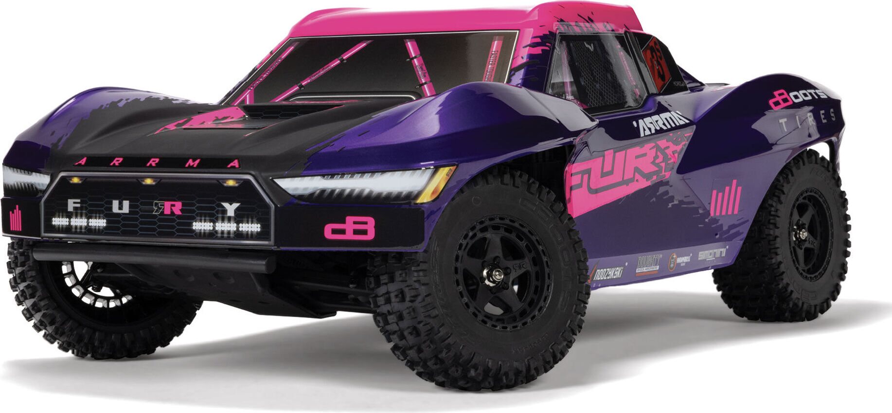 ARRMA RC 1/10 FURY 223S DSC 2WD RTR Brushless Short Course Truck Purppura
