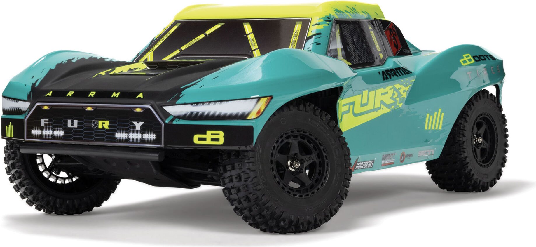 ARRMA RC 1/10 FURY 223S DSC 2WD RTR Brushless Short Course Truck Vihreä