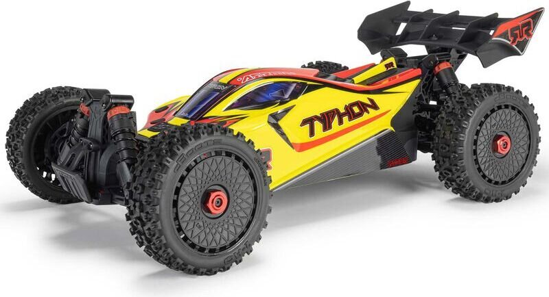 ARRMA RC 1/8 TYPHON MEGA 665 4X4 RTR Brushed Buggy Keltainen