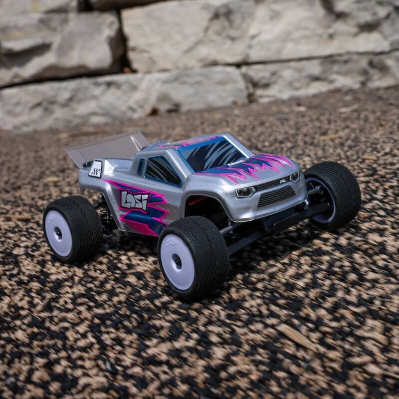 Losi 1/28 Micro-T 2S 2WD RTR Stadium Truck (Mukana Akku & Laturi) Hopea