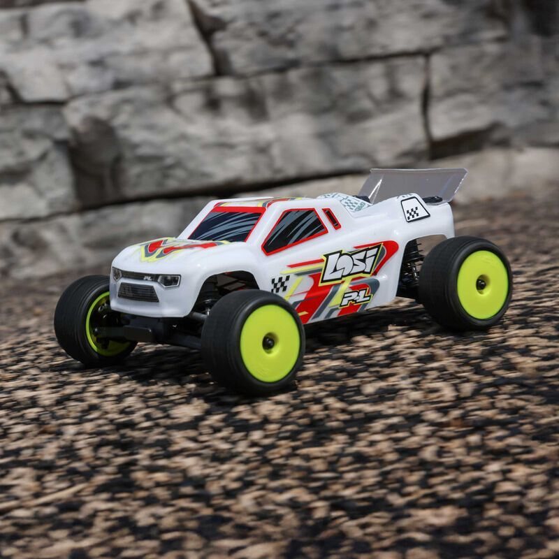 Losi 1/28 Micro-T 2S 2WD RTR Stadium Truck (Mukana Akku & Laturi) Valkoinen