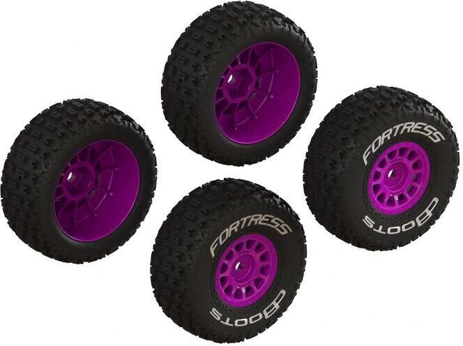 ARRMA RC dBoots 'FORTRESS' valmiiksi liimattu setti (2 paria) Violetne