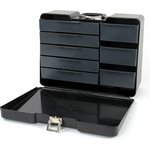 Robitronic Polybutler Pit Box for Tools black with 8 draws