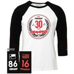 Traxxas 1387-S Shirt Raglan White/Black Traxxas-logo 30year S (Premium Fit)