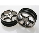 Traxxas 2473A Wheels Tracers Black Chrome 2.2" 2WD Front (2)