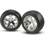 Traxxas 3770 Tires & Wheels Alias/All-Star Chrome 2,8" Rear (2)