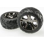 Traxxas 3773A Tires & Wheels Anaconda/AllStar Black Chrome 2,8" Rear (2)