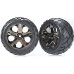 Traxxas 3776A Tires & Wheels Anaconda/All-Star Black Chrome 2.8" Front (2)