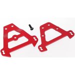 Traxxas 5323R Bulkhead Tie Bars Front & Rear Aluminium Red