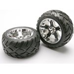 Traxxas 5577R Tires & Wheels Anaconda/All-Star 2.8" (Nitro Front) (2)