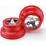 Traxxas 5868 Wheels SCT Chrome-Red 2.2/3.0" 4WD/2WD Front (2)