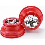 Traxxas 5870 Wheels SCT Chrome-Red 2.2/3.0" 2WD Front (2)