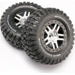 Traxxas 5877 Tires & Wheels BFGoodrich/S-Spoke Satin Chrome 2WD Front (2)