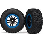 Traxxas 5883A Tires & Wheels BFGoodrich/S-Spoke Black-Blue 4WD/2WD Bak (2)