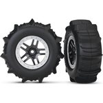 Traxxas 5891 Tires & Wheels Paddle/Split-Spoke 4WD/2WD Rear TSM (2)