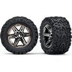 Traxxas 6773X Tires & Wheels Talon Extreme/RXT Black Chrome 2.8" 4WD TSM