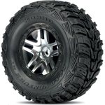 Traxxas 6874 Tires & Wheels Kumho/S-Spoke Chrome-Black 4WD/2WD Rear