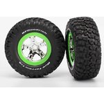 Traxxas 6876 Tires & Wheels BFGoodrich/SCT Chrome-Green 4WD/2WD Rear (2)