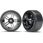 Traxxas 8378 Tires & Wheels 1.9" Drift Split-Spoke Black Chrome (4)