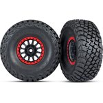 Traxxas 8474 Tires & Wheels Baja KR3/Method Race Black-Red (2) UDR