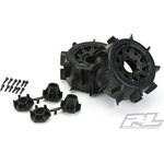 Pro-Line Sand Paw LP 2.8" Sand Tires Mounted for Rustler 2wd & 4wd Front and Rear, Mounted on Raid Black 6x30 Removable Hex Wheels 10160-10