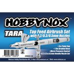 Hobbynox TARA Airbrush Top Feed 0.2/0.3/0.5mm 2cc 1.8m Hose
