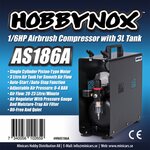 Hobbynox Airbrush Compressor 1/6HP with 3L Tank (0-4BAR)