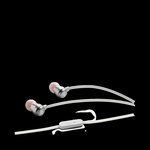 JBL T280A in-ear -nappikuulokkeet mikrofonilla (Hopea)