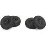 Pro-Line 10194-10 Hyrax 1.0" Tires on 7mm Hex Wheels (4) for SCX24 F/R 10194-10