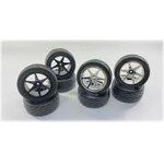 Absima 1:10 Buggy Wheel Set 6-Spoke/Street rear black (2) 2500019