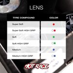 Hot Race SET OF LENS TYRES 1\8 REAR SO- FRONT SO - HRE004-1050