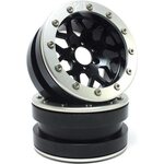 Metsafil Beadlock Wheels PT-MESH black/silver 2.2 (2) w/o wheel hub MT2210BS