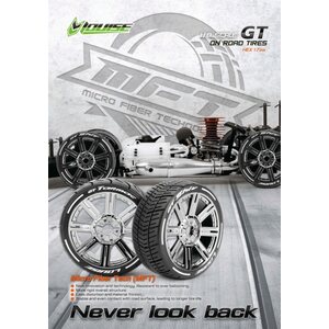 Louise GT-TARMAC 1/8 GT Soft (MFT) Black Chrome (2) Pre-Glued L-T3285SBC