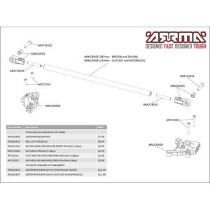 ARRMA RC Ara320501 Ball Cup And Balls