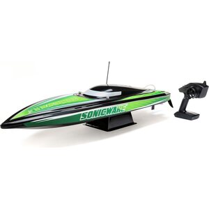 Proboat Sonicwake 36" Self-Righting Brushless Deep-V RTR, Black / White