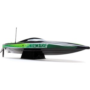Proboat Sonicwake 36" Self-Righting Brushless Deep-V RTR, Black / White