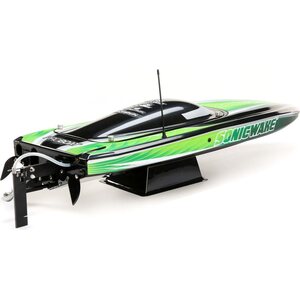 Proboat Sonicwake 36" Self-Righting Brushless Deep-V RTR, Black / White
