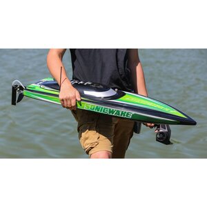 Proboat Sonicwake 36" Self-Righting Brushless Deep-V RTR, Black / White