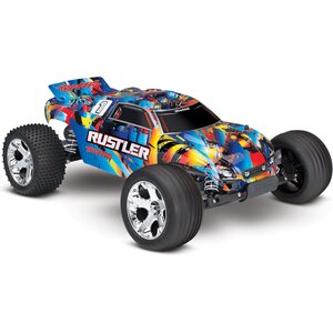 Traxxas Rustler 2WD 1/10 RTR TQ - Akulla ja laturilla