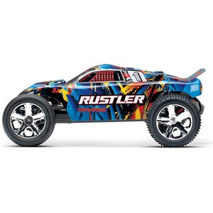 Traxxas Rustler 2WD 1/10 RTR TQ - Akulla ja laturilla