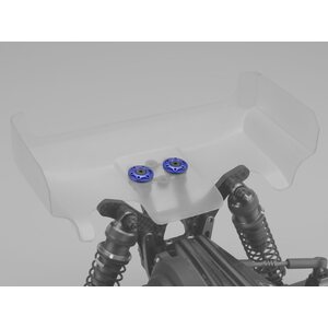 JConcepts 2579-1 B6 | B6D | B6.1 FINNISHER ALUMINUM WING BUTTONS (BLUE)
