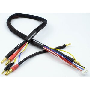 Ultimate Racing UR46504 2 x 2S CHARGE CABLE LEAD w/4mm & 5mm BULLET CONNECTOR (60cm)