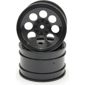 Kyosho Wheel 8 holes 50mm. (2) Turbo Optima - Black K.OTH245BK