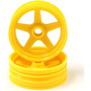 Kyosho FRONT WHEEL (2) BEETLE 2014 - YELLOW K.SCH003Y