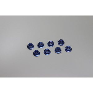 Kyosho STEEL FLANGED NUTS M4X4.5 - BLUE (8) K.1-N4045F-B
