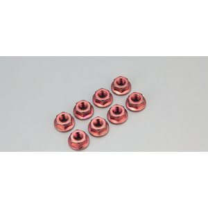 Kyosho STEEL FLANGED NUTS M4X4.5 - RED (8) K.1-N4045F-R