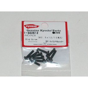 Kyosho BIND HEAD 2.6X12MM METALLIC SCREWS (10) K.1-S02612