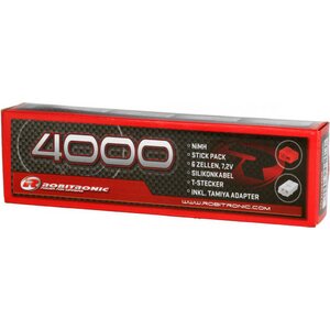 Robitronic NiMH Battery 4000mAh 7,2V Stick Pack T-Plug & Tamiya