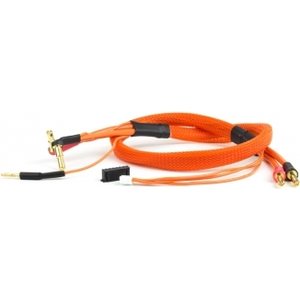 Avid 2S Charge Lead Cable w/4mm & 5mm Bullet Connector (2') | Orange