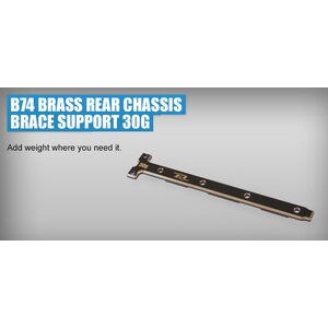 Revolution Design B74 Brass Rear Chassis Brace Support (30G) Rdrp0490